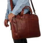Enzo - Expandable 15 Inch Laptop Briefcase, Brown - Image 4