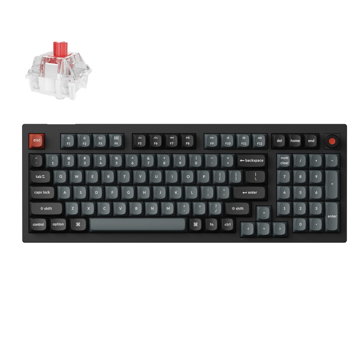 Keychron V5 Ultra 96% 8K Red Switch Hot-Swapple Silk POM RGB Wireless Keyboard - Image 1