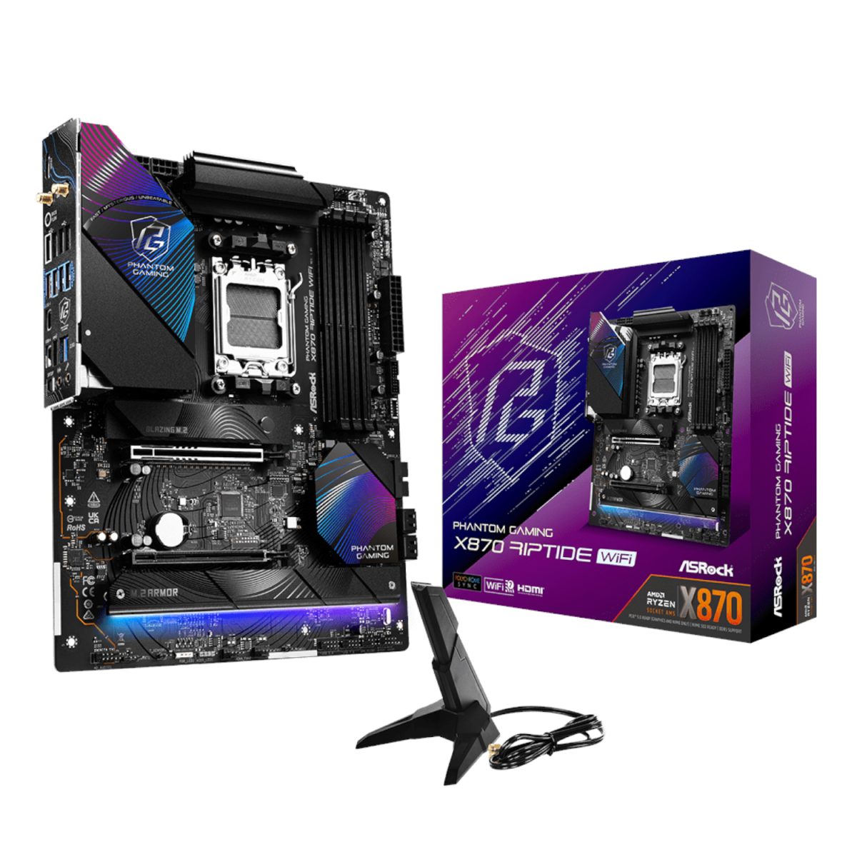ASRock X870 Riptide AM5 Wi-Fi Phantom Gaming Motherboard - Image 1