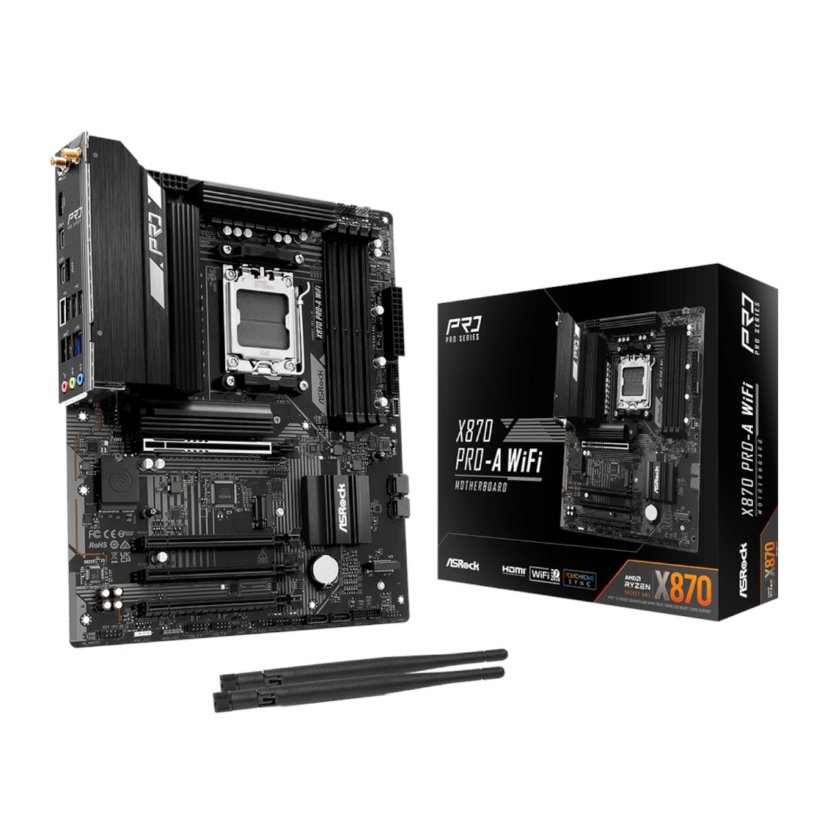 ASRock X870 A-Pro WiFi AMD AM5 ATX Gaming Motherboard - Image 1
