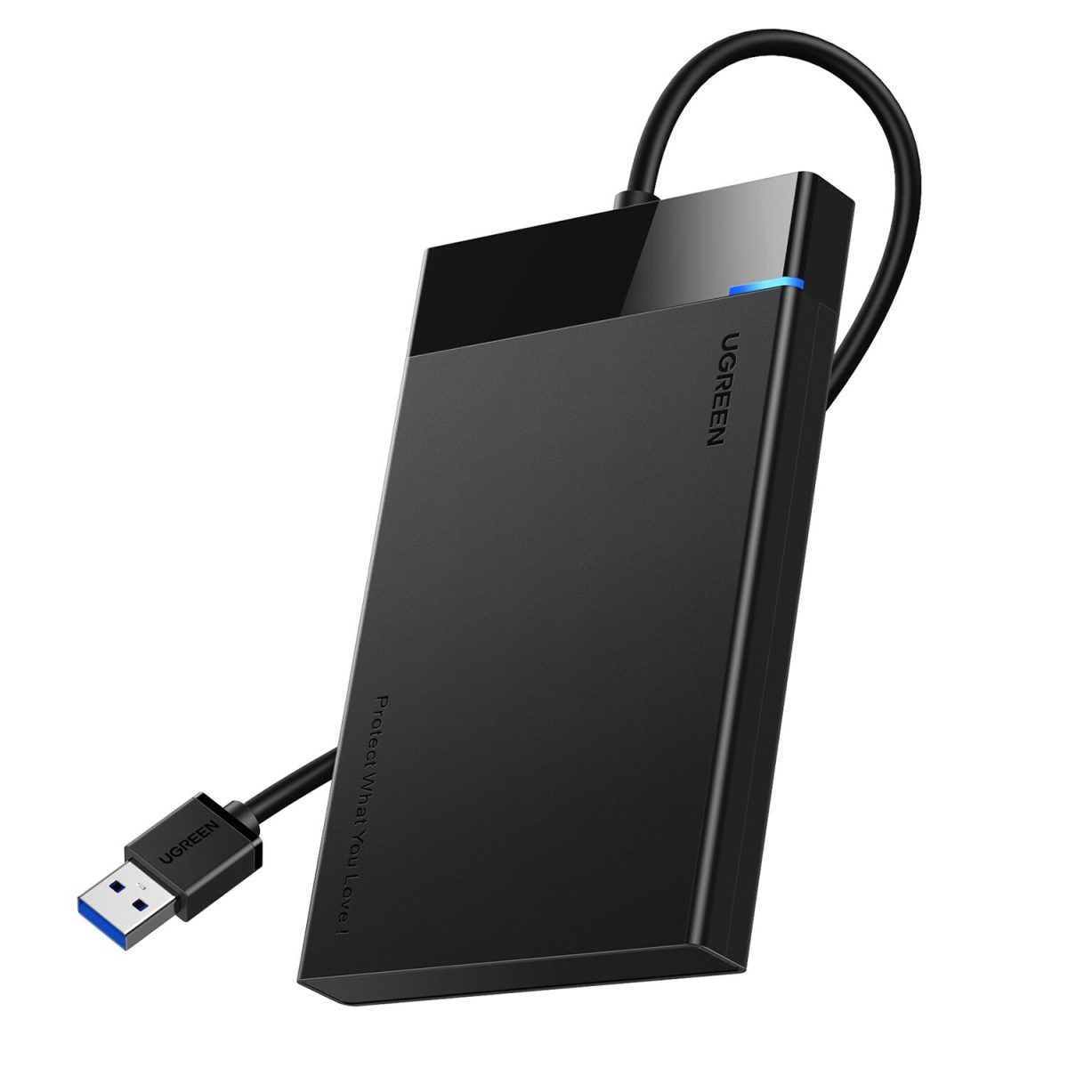 UGREEN USB 3.0 to 2.5” SATA Hard Drive Enclosure (Non-Detachable Cable) - Image 1