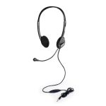 Port Stereo Headset with Mic with 1.2m Cable|1 x 3.5mm|Volume Controller - Black - Image 3