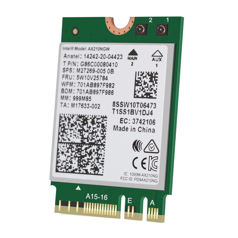 AX210NGW product image Intel AX210 M.2 Wifi Card Module - Image 1