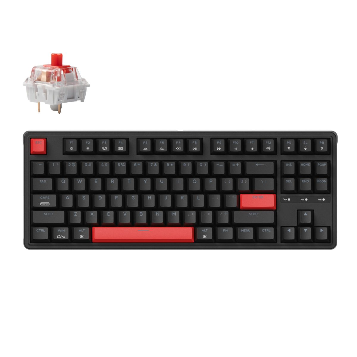 C3P-A1 product image Keychron C3 Pro QMK/VIA Wired Mechanical Keyboard (80% Layout, Red Switches, ABS Keycaps) - Image 1