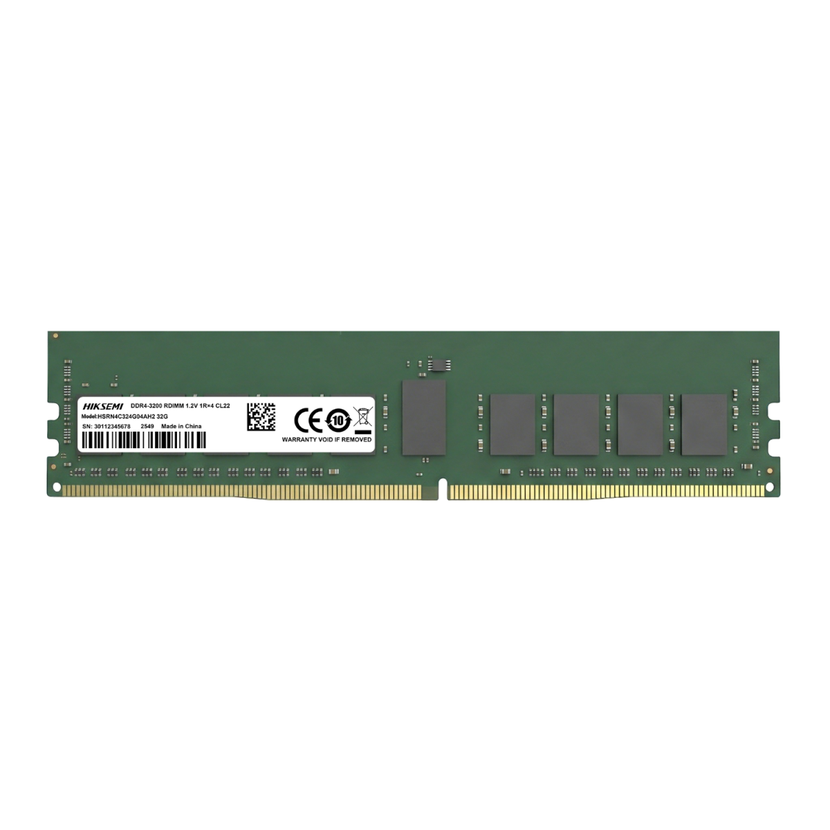 HSRN4C324G04AH2-32G product image Hiksemi 32GB 3200Mhz DDR4 RDIMM Memory - Image 1