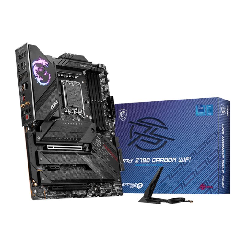 MPGZ790CARBONWIFI product image MSI MPG Z790 CARBON WIFI DDR5 LGA1700 ATX Gaming Motherboard - Image 1