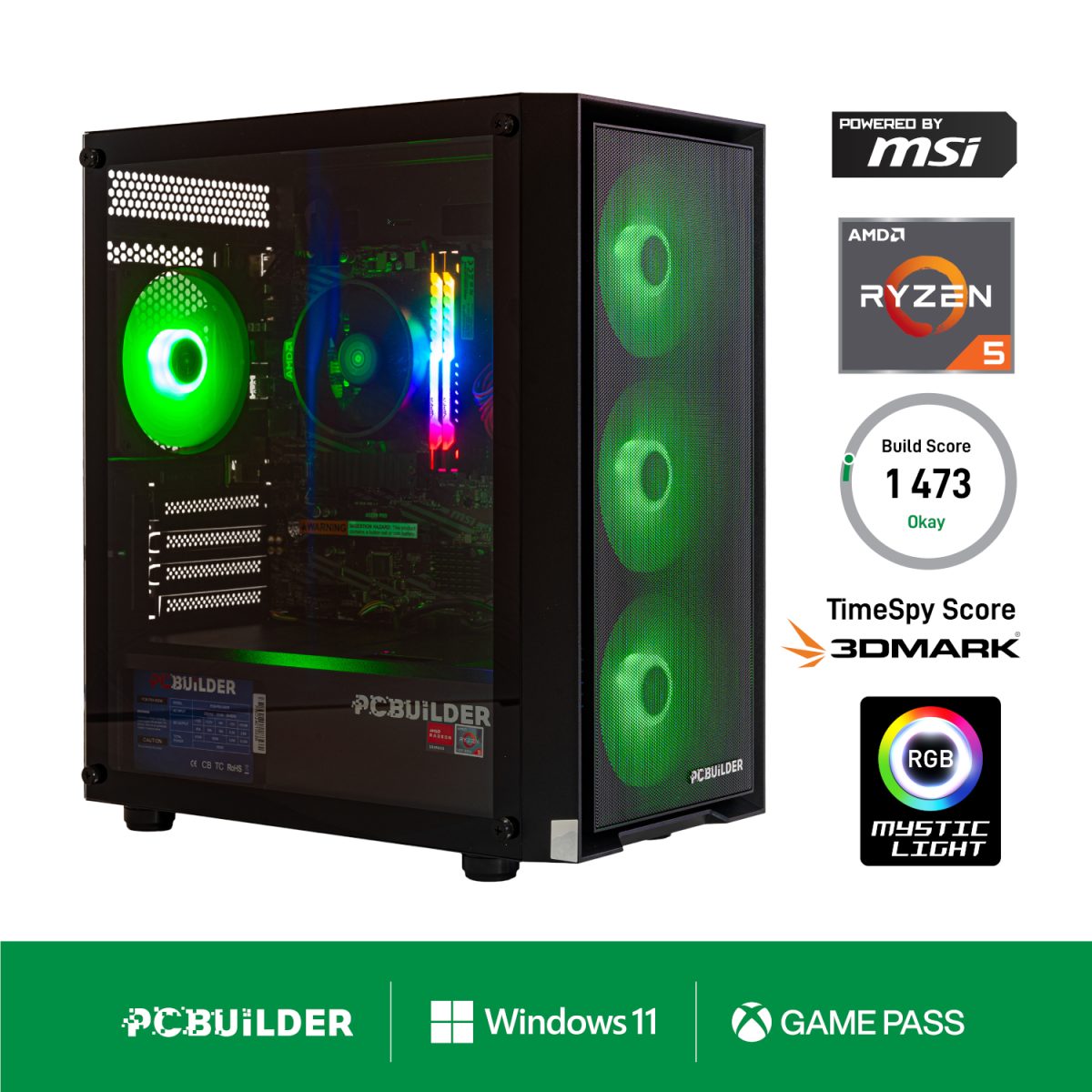 PCB_DEFENDER_05 product image PCBuilder Ryzen 5 5600GT DEFENDER Windows 11 Gaming PC - Image 1