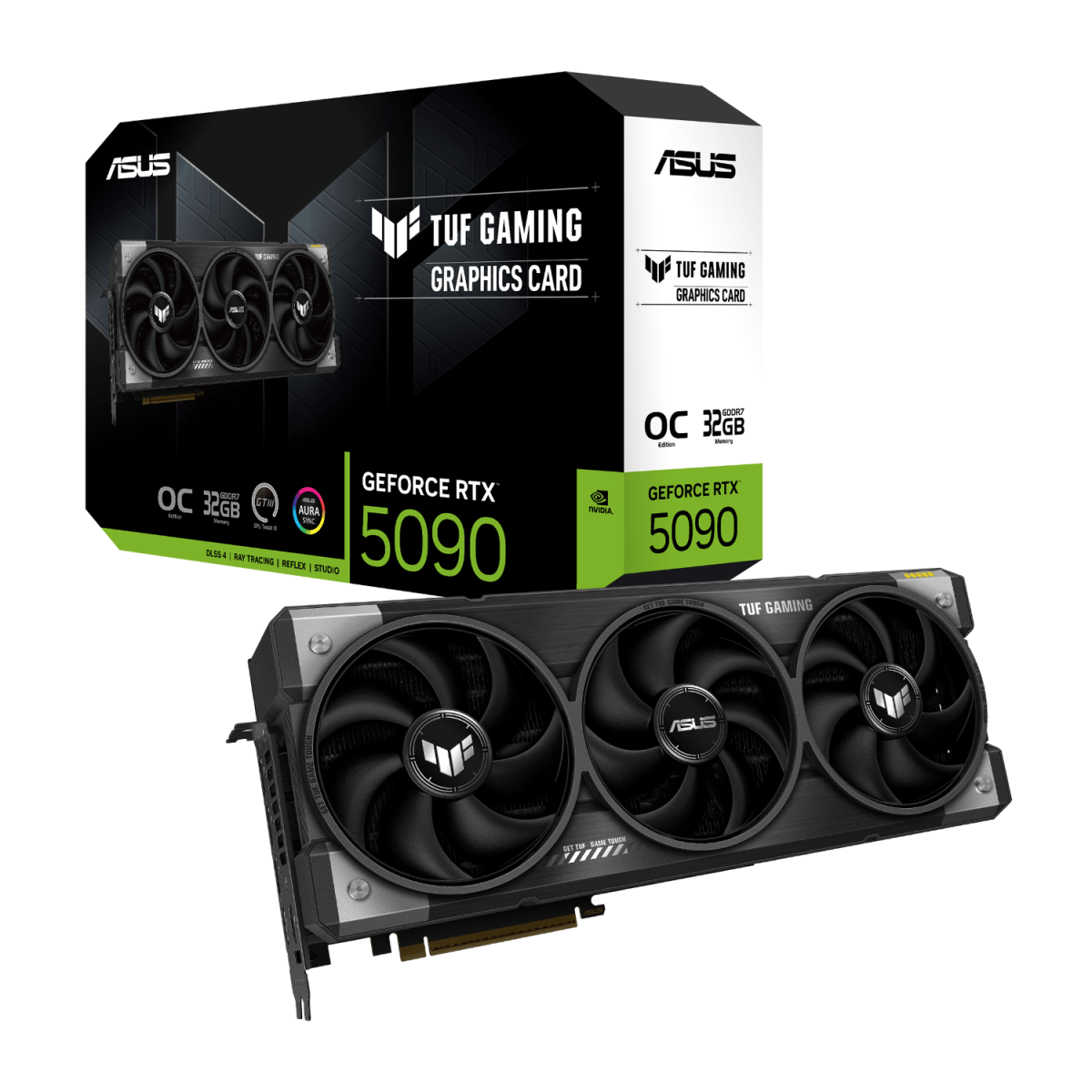 TUF-RTX5090-O32G-GAMING product image ASUS TUF Gaming GeForce RTX 5090 32GB GDDR7 OC Edition Graphics Card - Image 1
