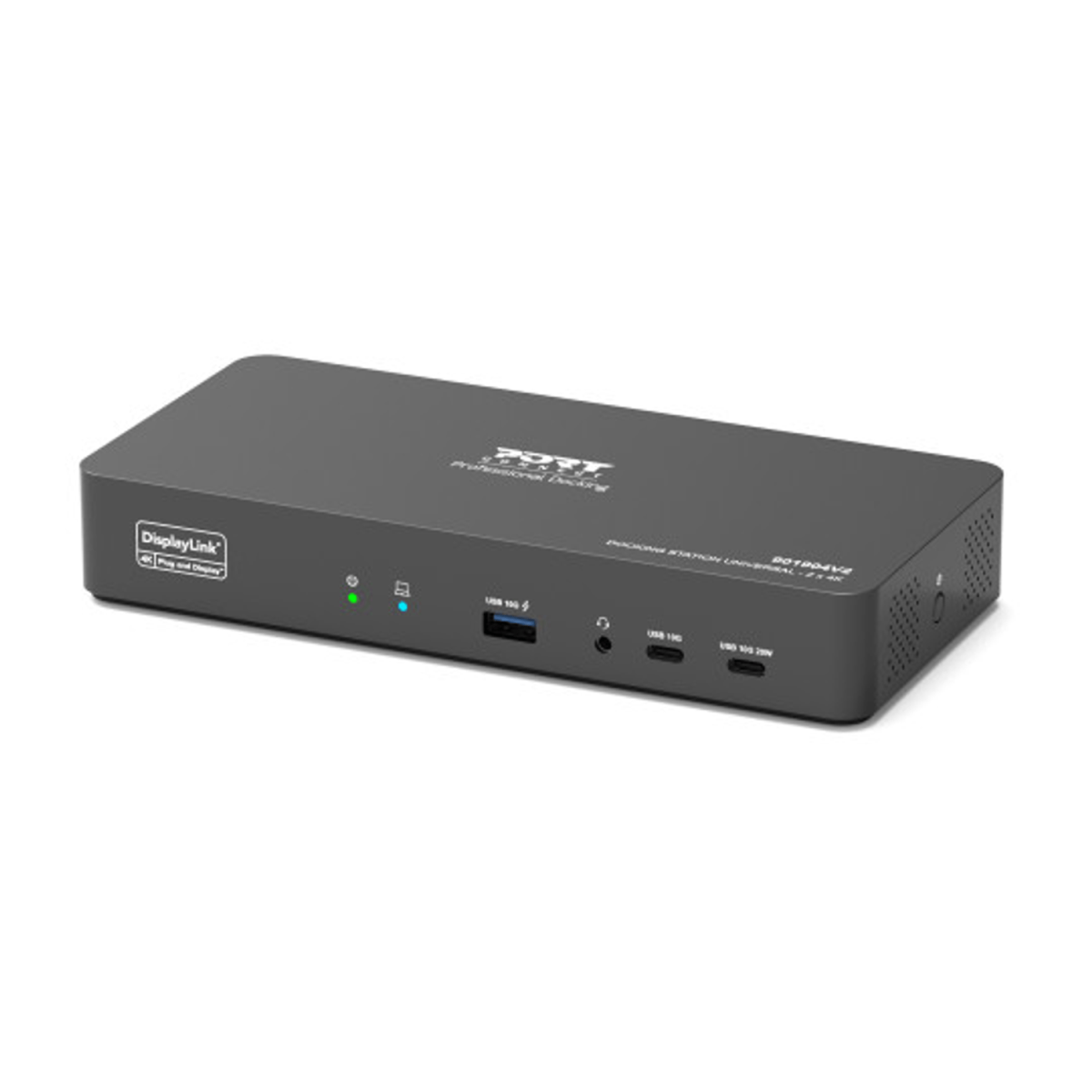 901904V2EU product image PORT2 x 4K USB-C desktop docking station 11 peripherals 96W - Image 1