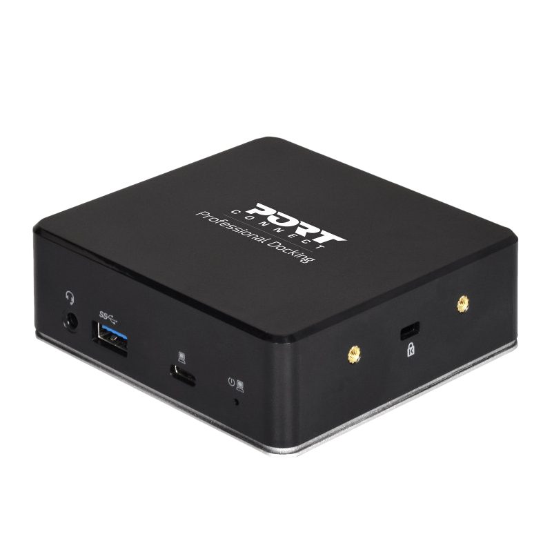 901908 product image Port USB Type-C to 1 x RJ45|2 x USB3.1 Gen1|2 x HDMI|1 x Type-C|1 x USB3.1 Gen1 | Apple Charging 2.4A|1 x Aux Dock - Black - Image 1