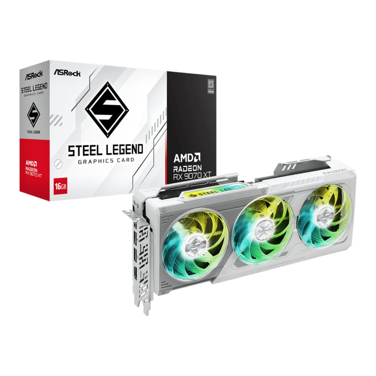 RX9070XTSTEELLEGEND16G product image ASRock AMD Radeon RX 9070 XT Steel Legend 16GB Graphics Card - Image 1