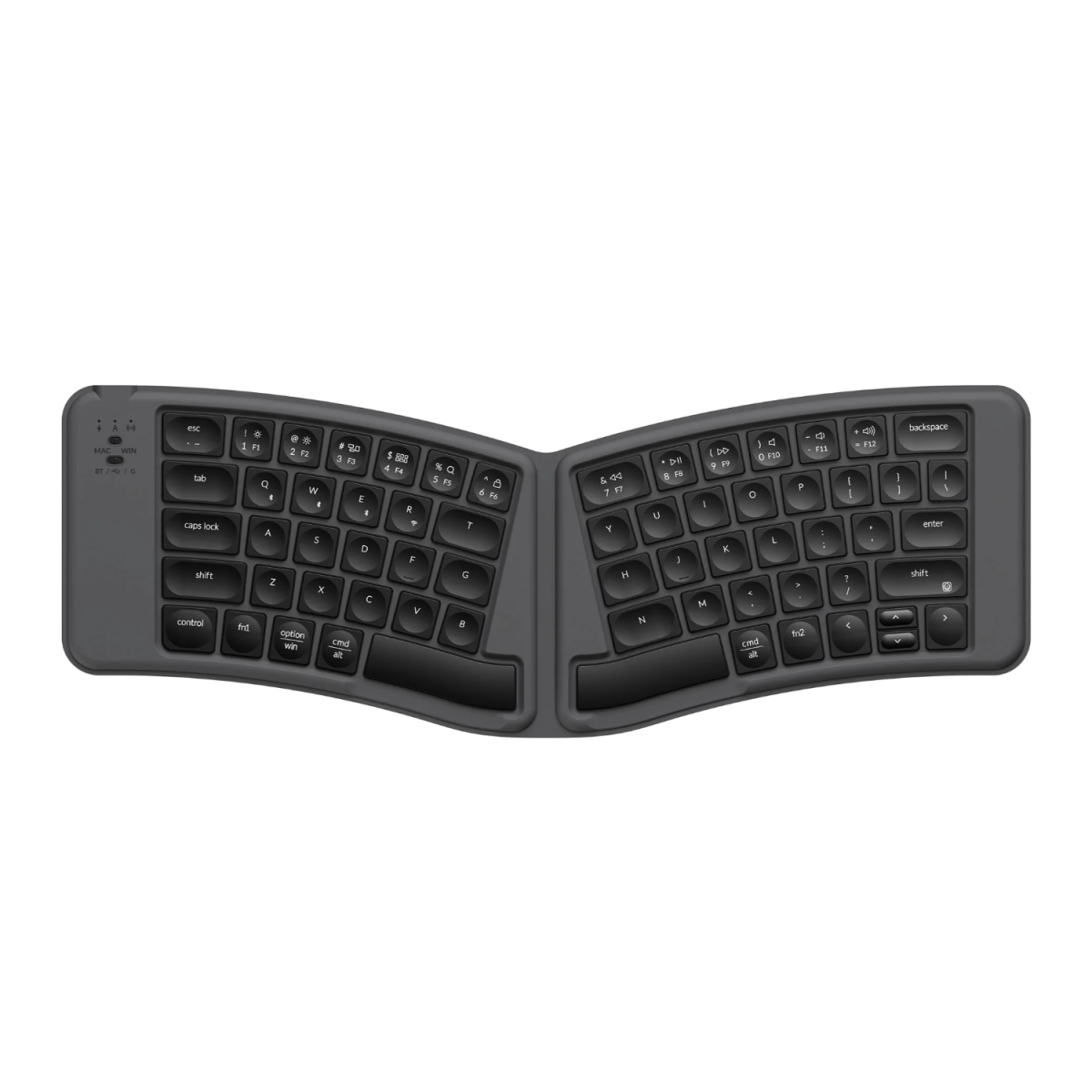 B11P-K1 product image Keychron B11 Pro Ultra-Slim Wireless Foldable Keyboard Alice Layout - Space Gray - Image 1