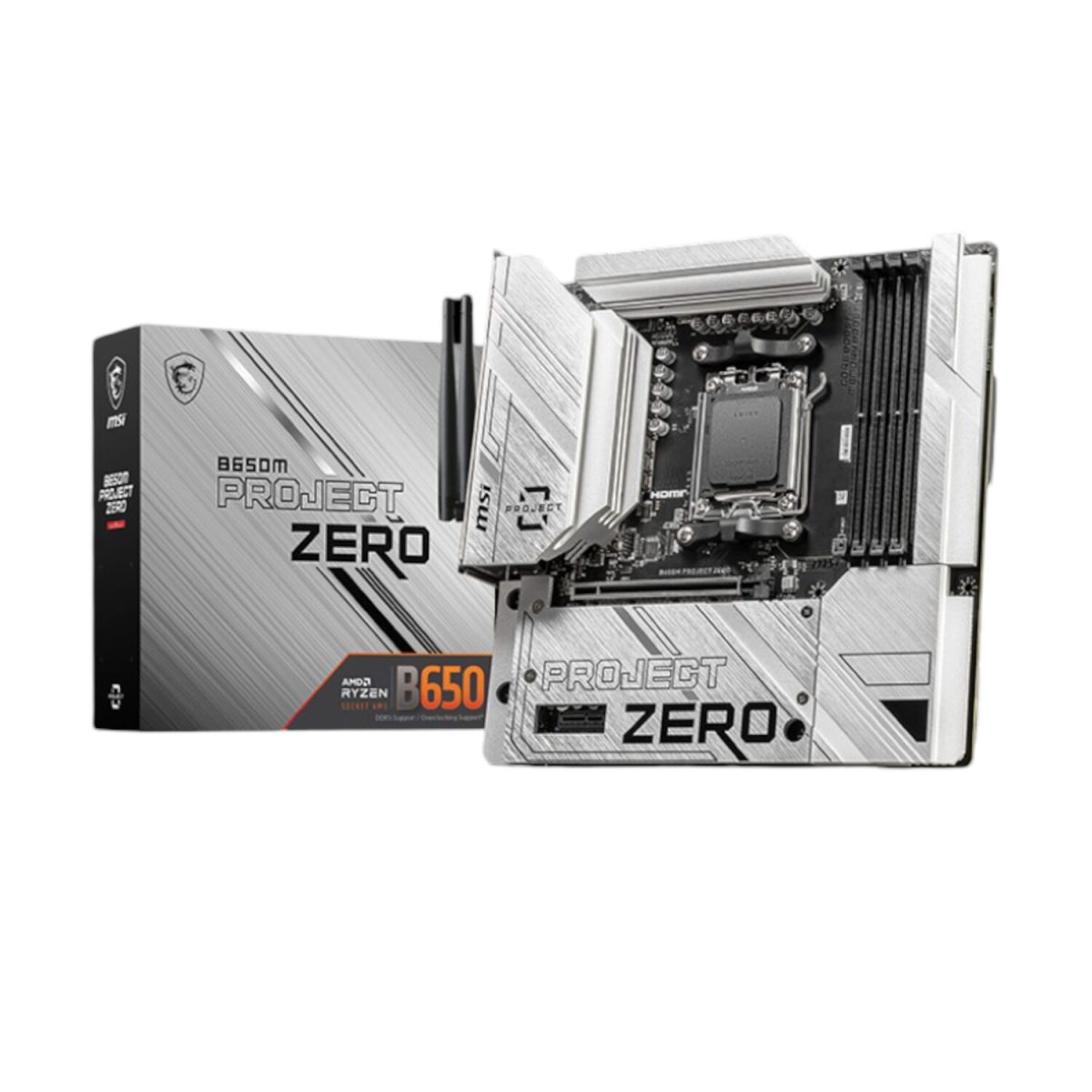 B650MPROJECTZERO product image MSI B650M PROJECT ZERO MotherBoard - Image 1