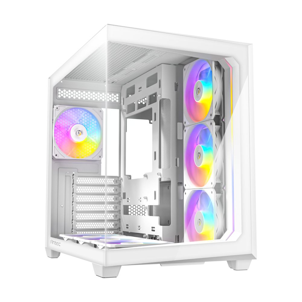 C5 ARGB W product image Antec C5 ARGB ATX DUAL Mid Tower Gaming Chassis – White - Image 1