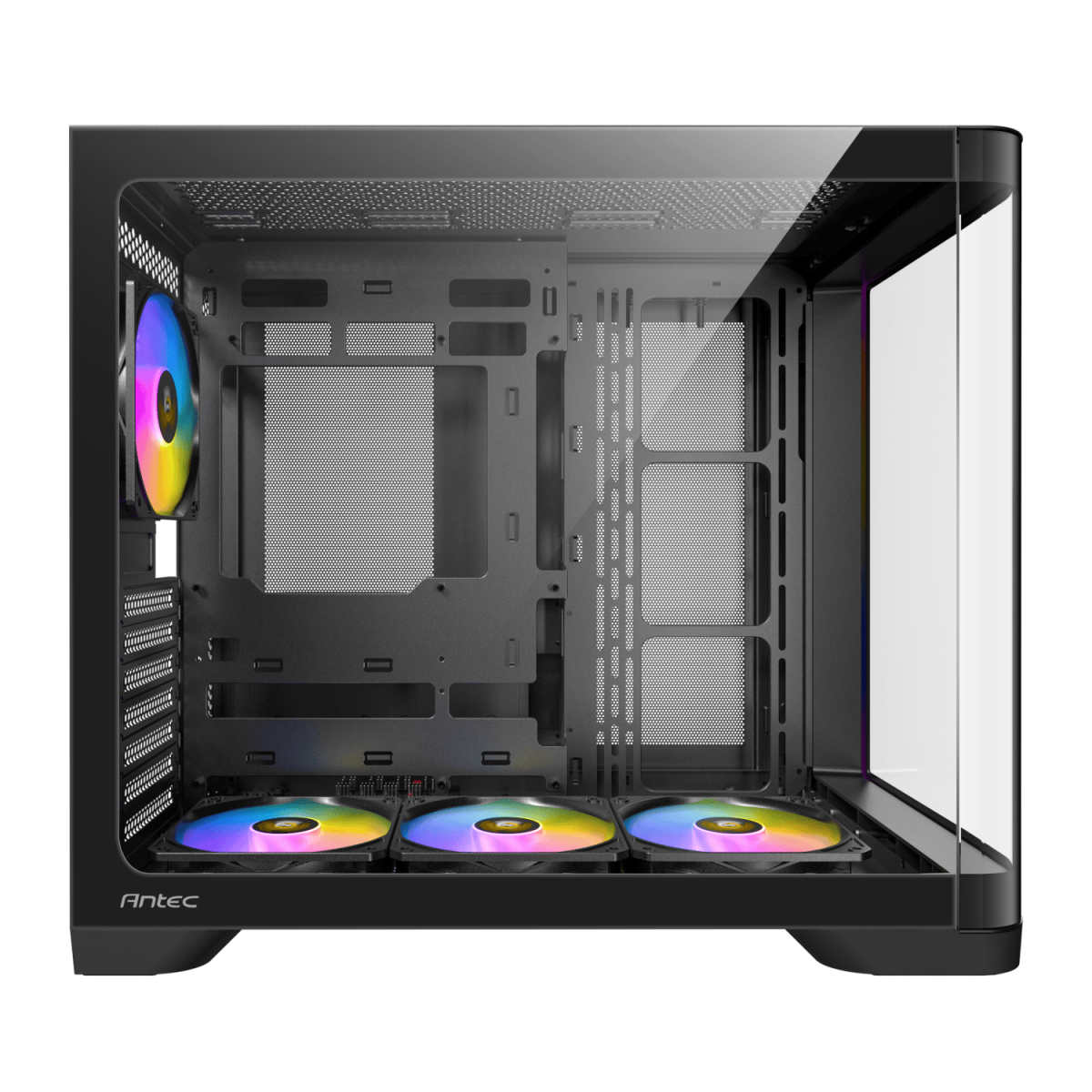 Antec C5 CURVED ARGB ATX | Micro-ATX | ITX ARGB Dual Chamber Mid-Tower Gaming Chassis - Black - Image 6
