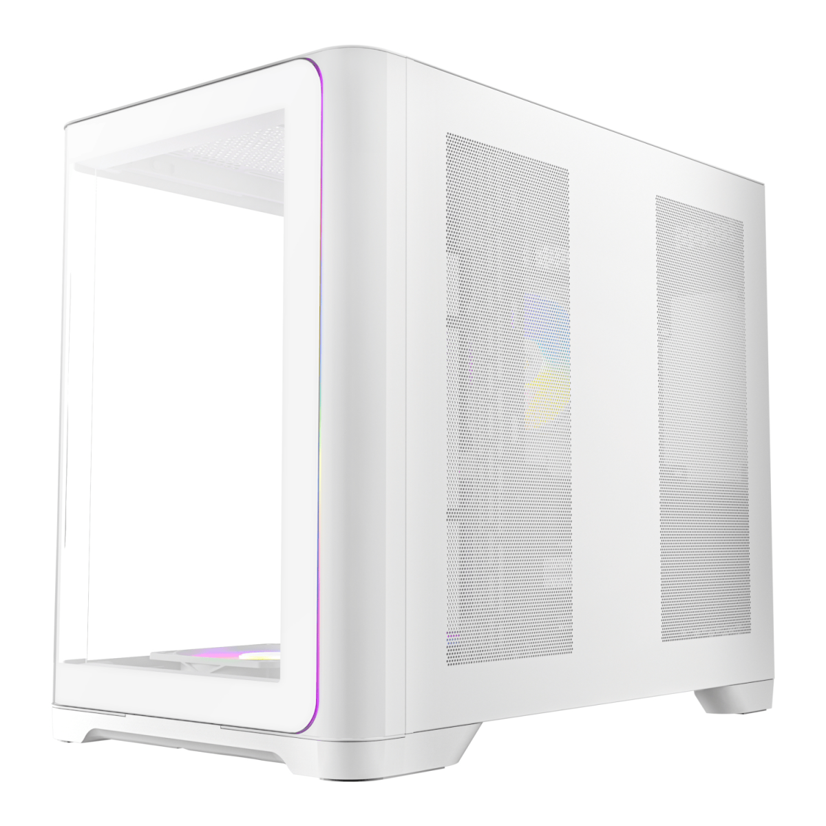 Antec C5 CURVED ARGB ATX | Micro-ATX | ITX ARGB Dual Chamber Mid-Tower Gaming Chassis - White - Image 3
