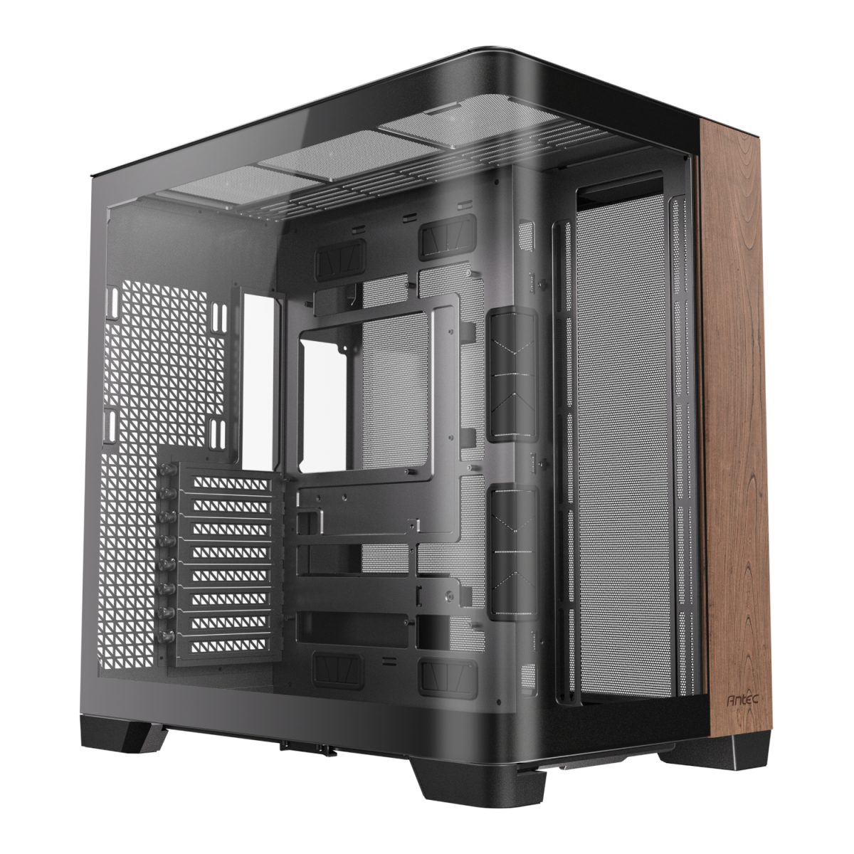C8 CURVED WOOD product image Antec C8 Curved Wood E-ATX | ATX | Micro-ATX | ITX Dual Chamber Gaming Chassis - Black - Image 1