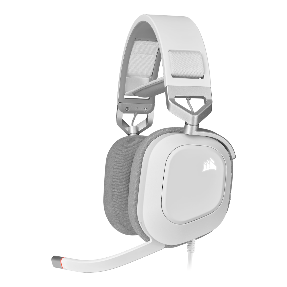 CA-9011238-AP product image Corsair HS80 RGB USB Wired Over-Ear Gaming Headset — White - Image 1