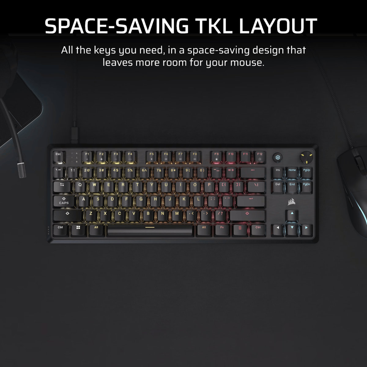Corsair K70 CORE TKL RGB Mechanical Gaming Keyboard - Image 3