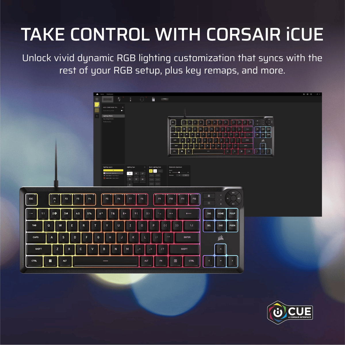 Corsair K55 CORE TKL RGB Gaming Keyboard - Image 8