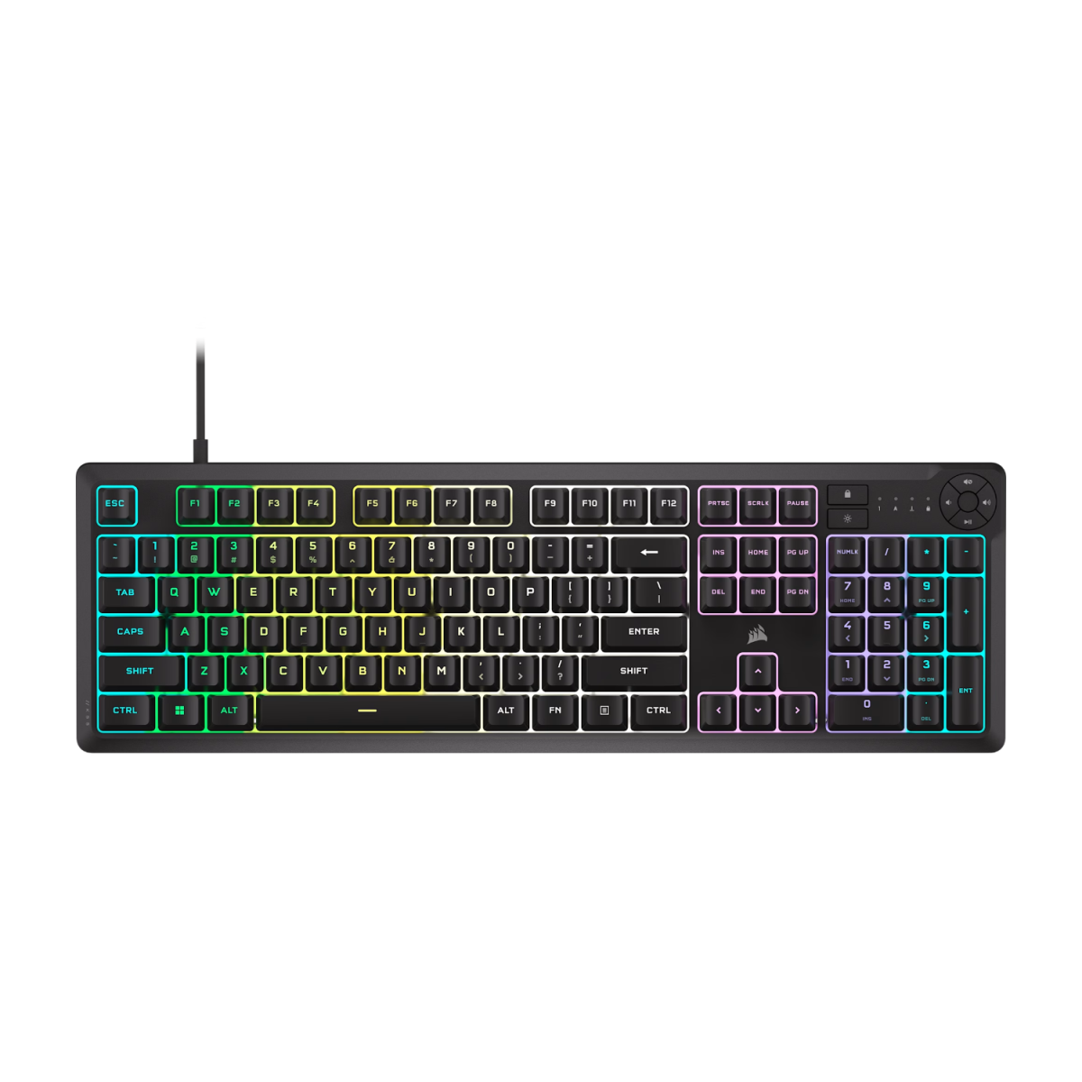 Corsair K55 CORE RGB Gaming Keyboard - Black - Image 1