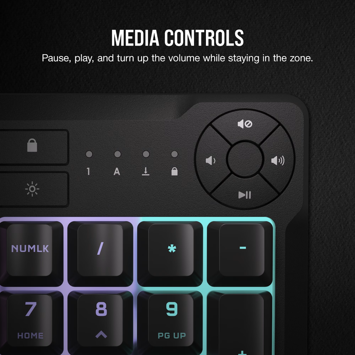Corsair K55 CORE RGB Gaming Keyboard - Black - Image 3