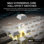 Corsair CLIPPER PRO MINI 60 Hall Effect Gaming Keyboard – White - Image 3