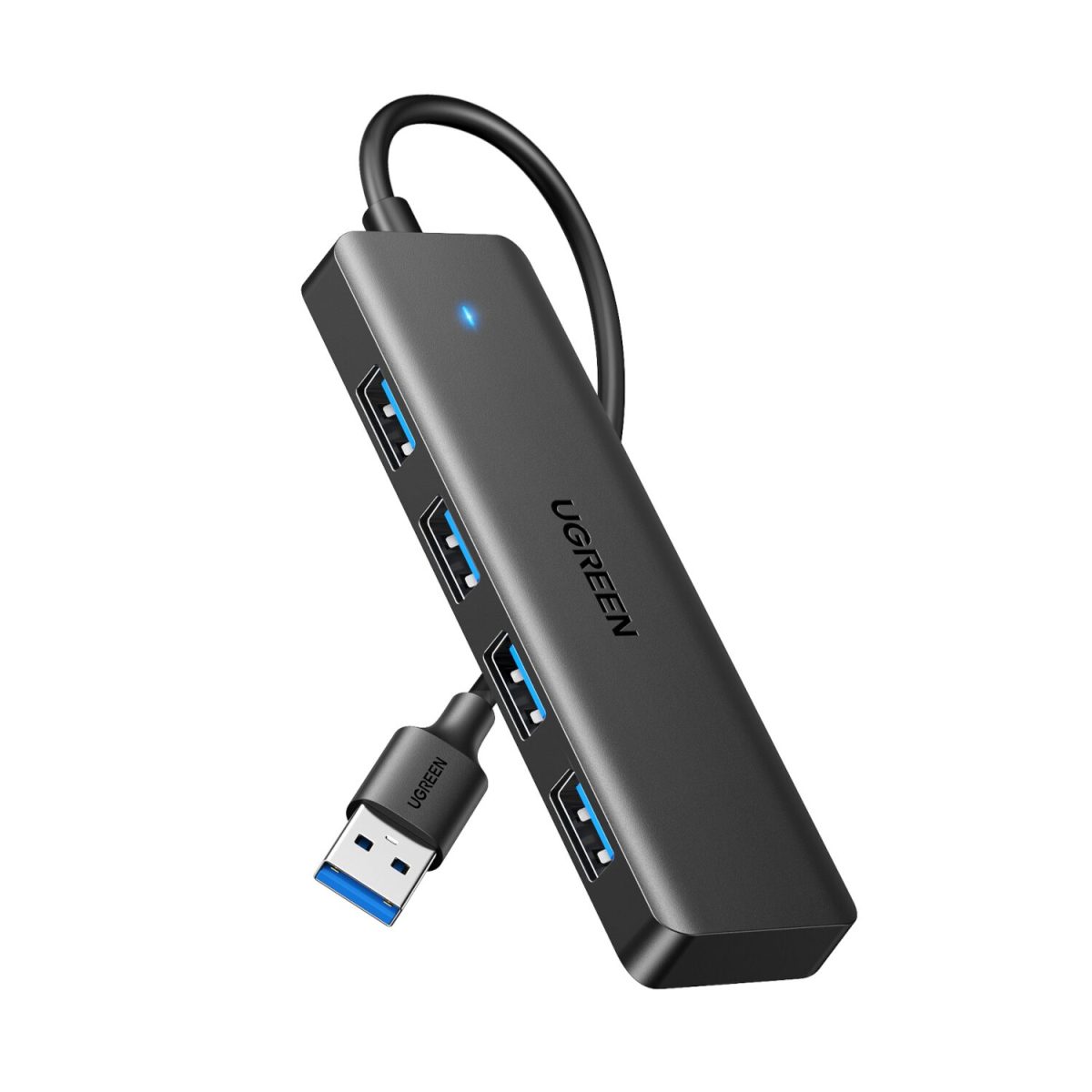 CM219-25851 product image UGREEN 4-in-1 USB 3.0 Hub - High-Speed 5Gbps Data Transfer - Grey - Image 1