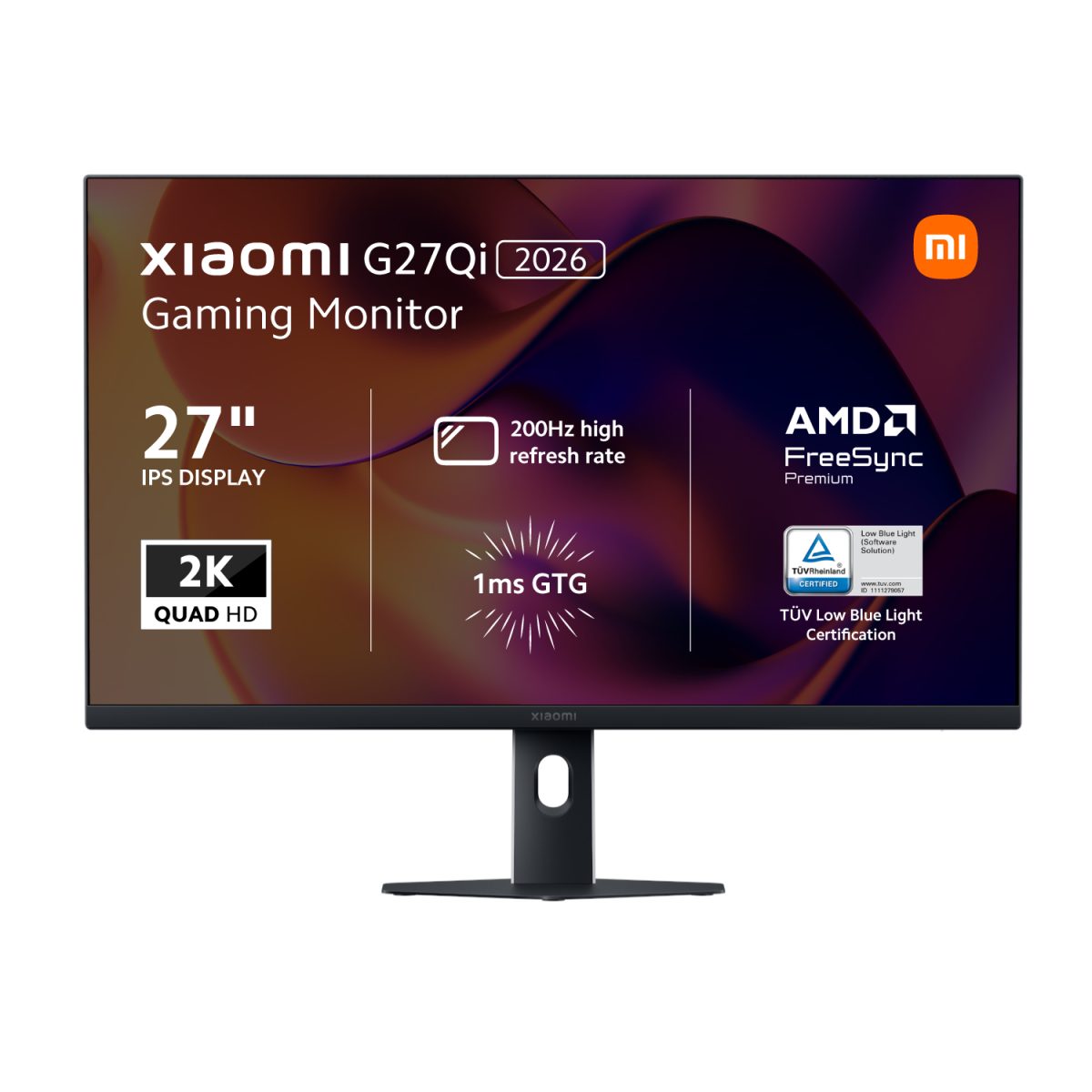 ELA6556EU product image Xiaomi G27Qi 2026 27″ 2K QHD 200Hz Fast IPS Gaming Monitor - Image 1