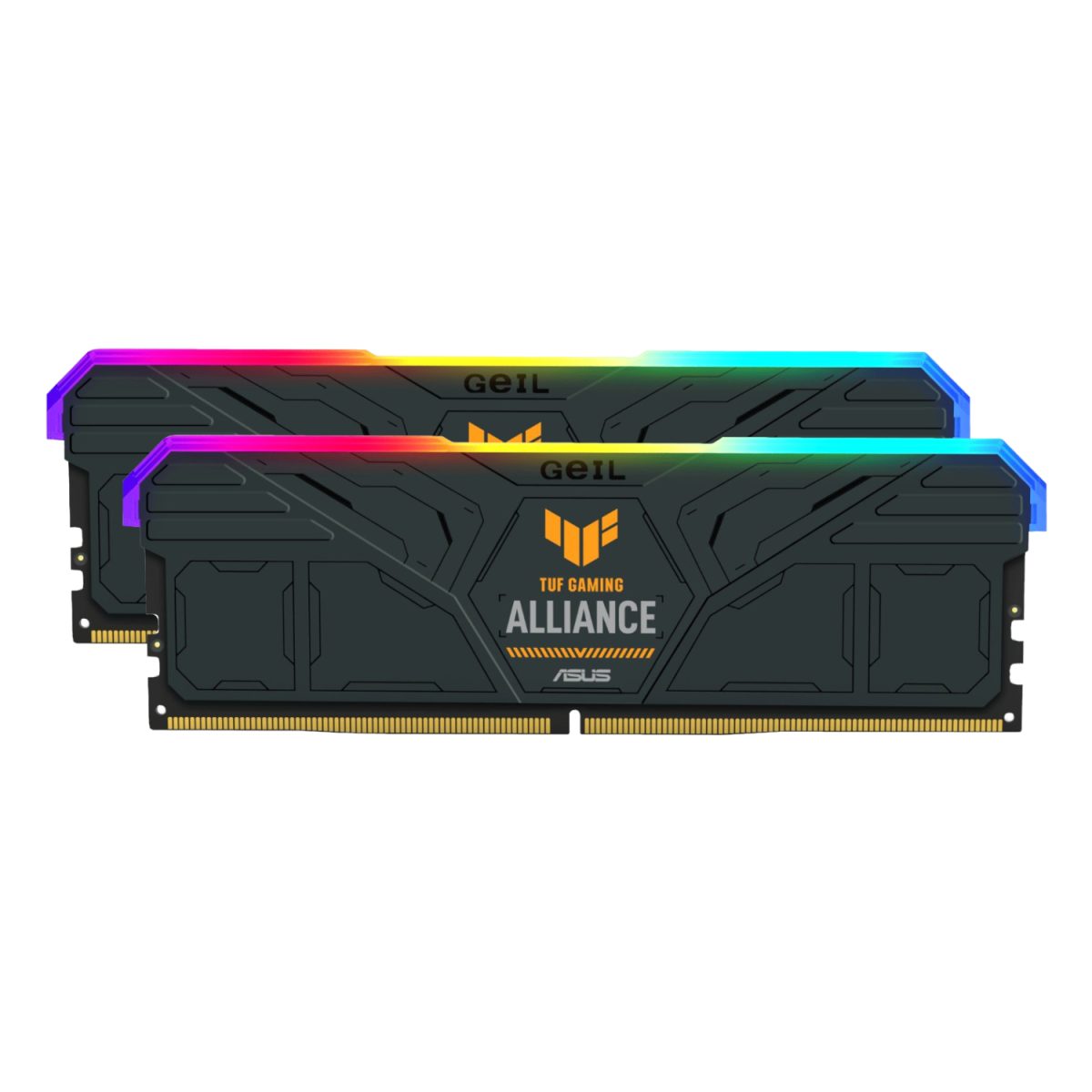 GAMST532GB6000C36CDC product image GeiL Gemini TUF RGB 32GB DDR5 6000MHz Desktop Gaming Memory Kit (2 x 16GB) – Grey - Image 1