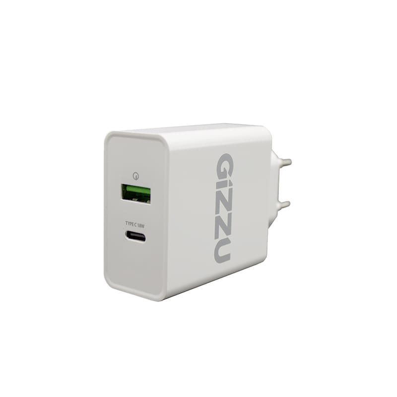 GWCPDU36W product image GIZZU Wall Charger Type C 36W PD QC3.0 18W - White - Image 1