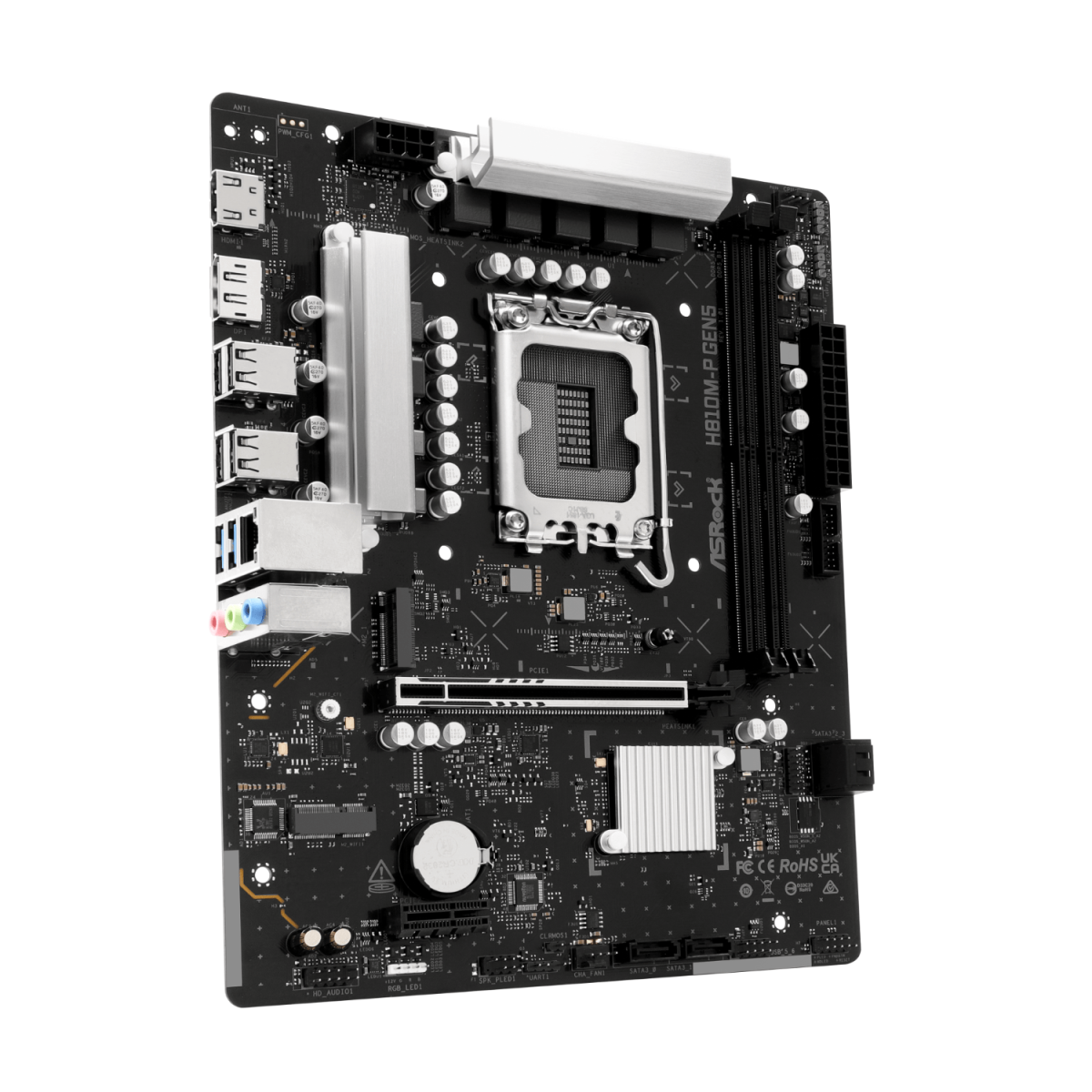 ASROCK H810M-P Gen 5 Intel LGA 1851 M-ATX Motherboard - Image 3