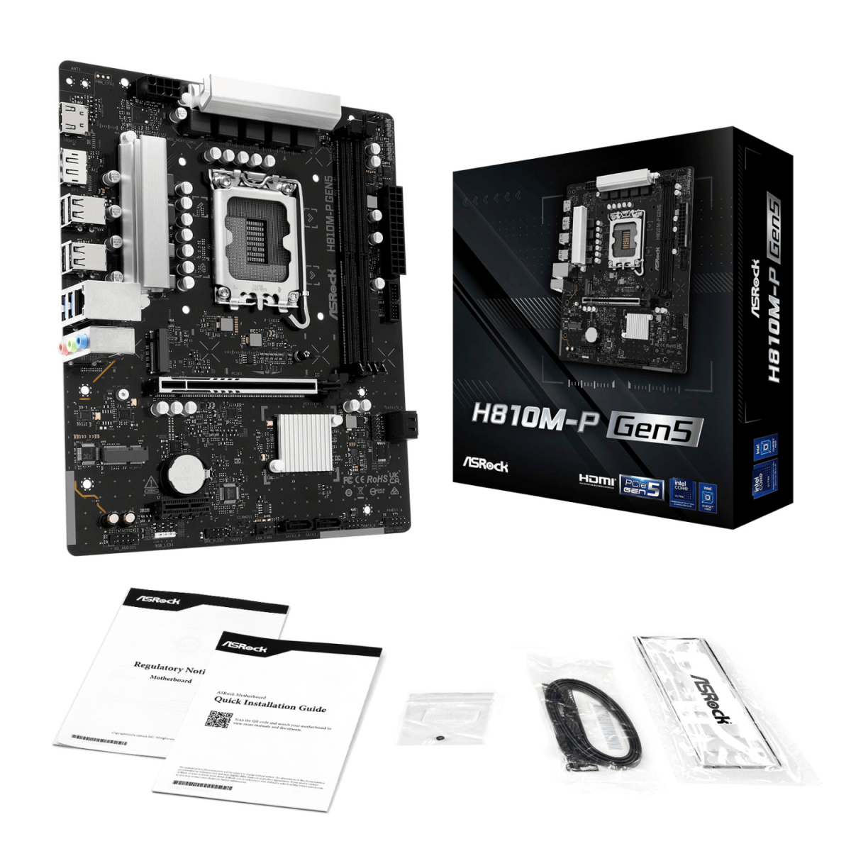ASROCK H810M-P Gen 5 Intel LGA 1851 M-ATX Motherboard - Image 7