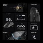 Keychron M6S-B72 1K Wireless Mouse (BT/2.4GHz/Wired) - Black - Image 9