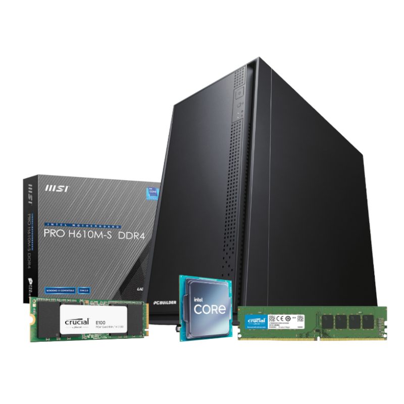 PCB_OFFICE_I516G-V3 product image PCBuilder Intel i5-12400 OFFICE MASTER Core Windows 11 Pro Desktop PC - Image 1