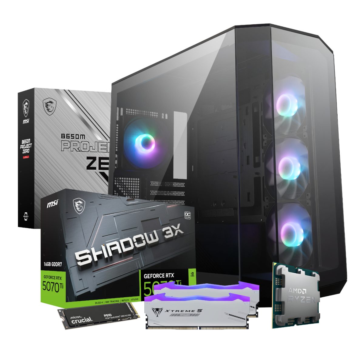 PCB_VALKYRIE_01 product image PCBuilder Ryzen 7 9800X3D VALKYRIE Windows 11 Gaming PC - Image 1