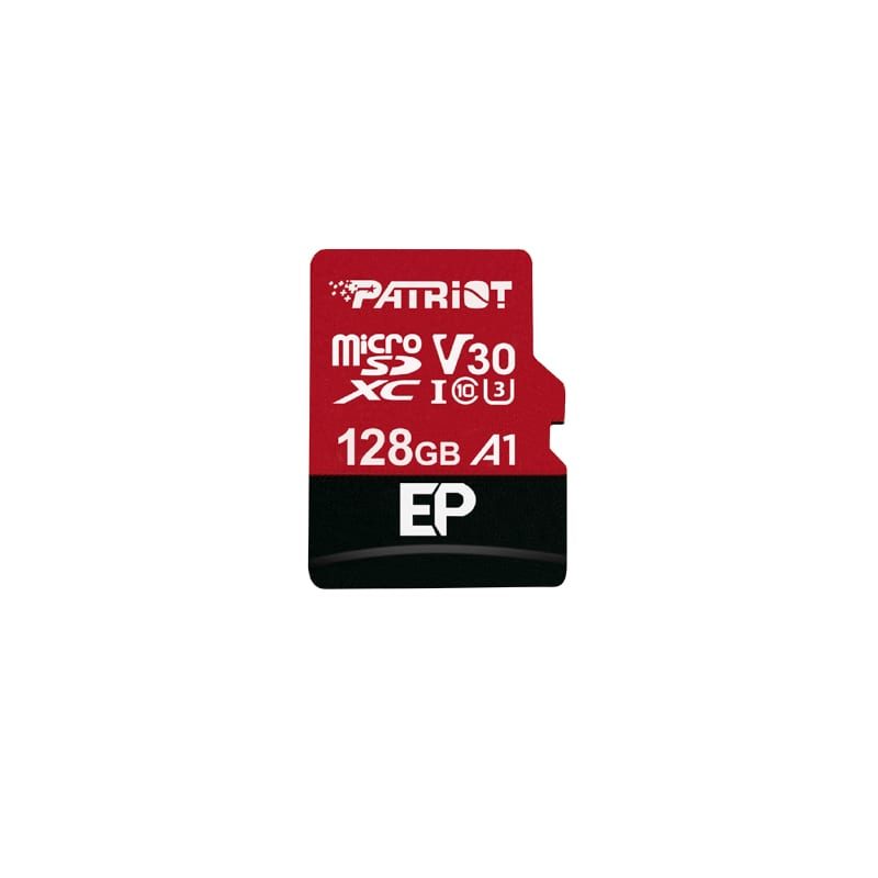 PEF128GEP31MCX product image Patriot EP V30 A1 128GB Micro SDXC Card + Adapter - Image 1