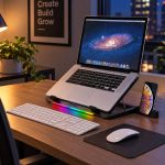 REDRAGON Dual USB 5 Fan RGB Gaming Notebook Stand - Image 6