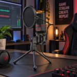 REDRAGON SEYFERT 3.5mm Aux Gaming Mic and Tripod - Black - Image 6