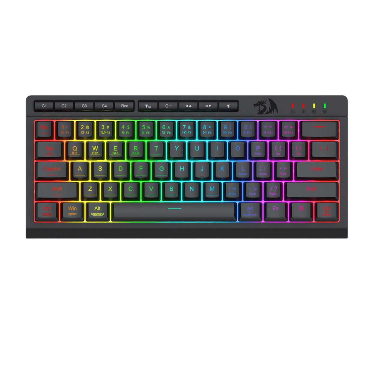 RD-K522RGB-PRO product image Redragon SHIVA K522 PRO RGB Wireless Gaming Keyboard- Black - Image 1