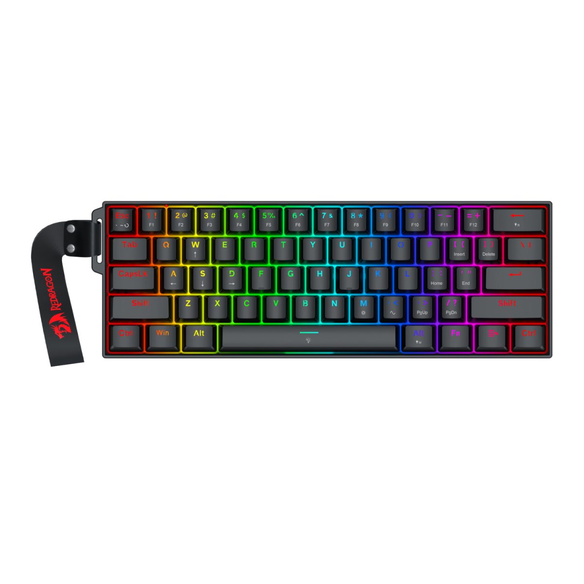 RD-K617RGB-MP product image Redragon FIZZ Magnetic Plus 60% RGB Gaming Keyboard - Black - Image 1