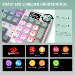 Redragon WYVERN K761 Pro Full-size RGB Wireless Mechanical Gaming Keyboard - White/Green - Image 8