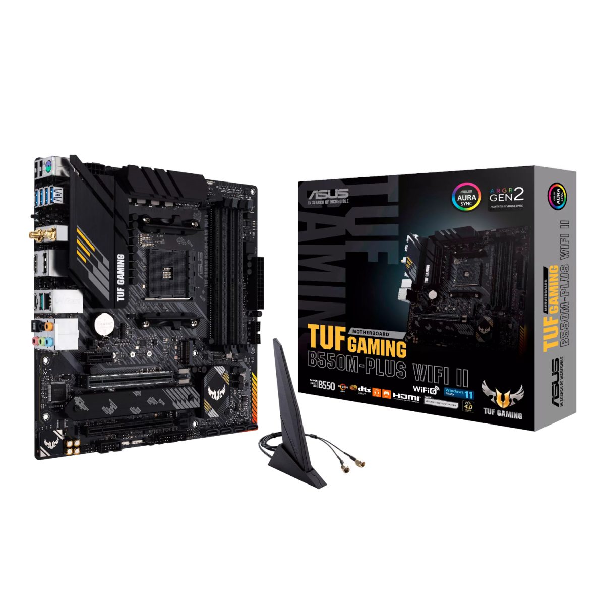 TUFGAMINGB550M-PLUSWIFIII product image Asus TUF GAMING B550M-PLUS WIFI II mATX Gaming Motherboard - Image 1