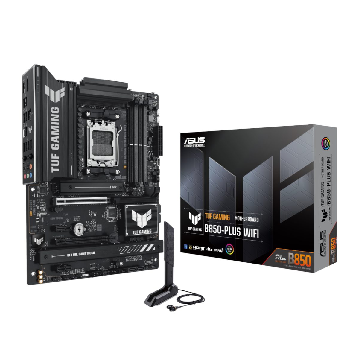 TUFGAMINGB850PLUSWIFI product image Asus TUF B850 Gaming Plus WI-FI AM5 ATX Motherboard - Image 1