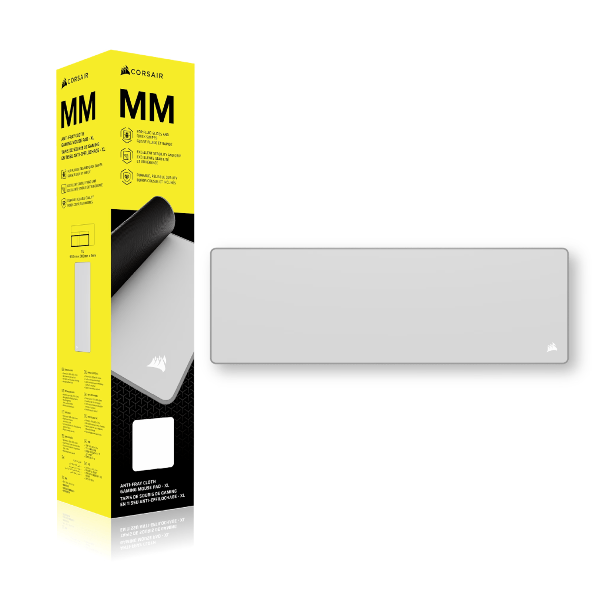 Corsair MM Anti-fray Cloth Gaming Mouse Pad XL - Gray - Image 6