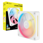 Corsair iCUE LINK LX120-R RGB 120mm PWM Reverse Fan Expansion – White - Image 5