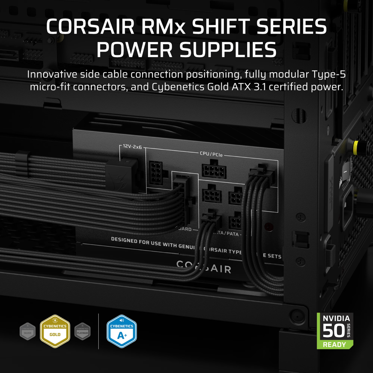Corsair RM850x SHIFT 80 PLUS Gold Fully Modular ATX Power Supply - Image 4