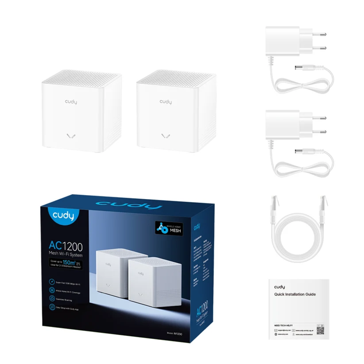 CUDY AC1200 Mesh Wi-fi system - 2 Pack - Image 4