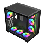 FSP M341 ARGB ATX Mid Tower Gaming Chassis - Black - Image 4