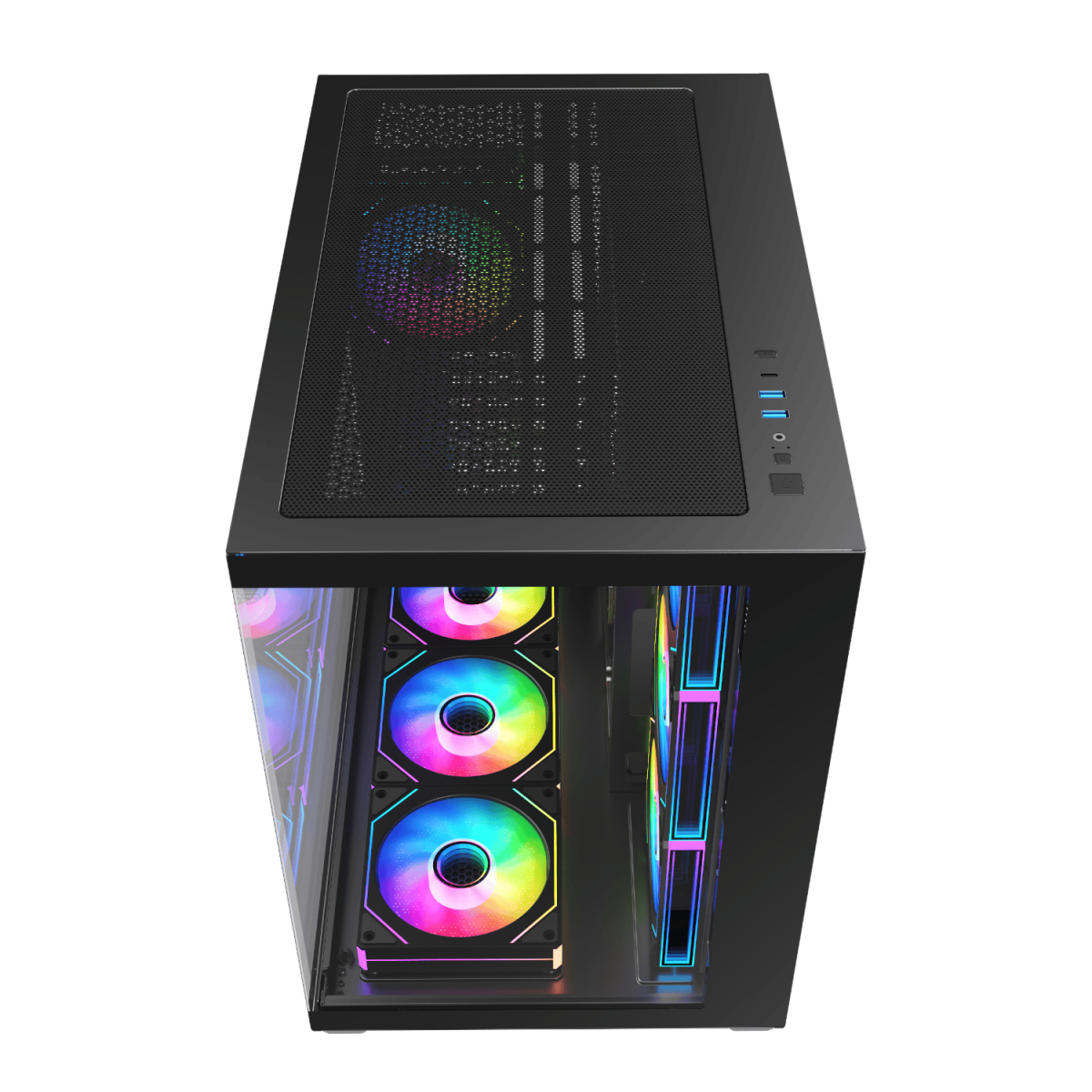 FSP M341 ARGB ATX Mid Tower Gaming Chassis - Black - Image 5